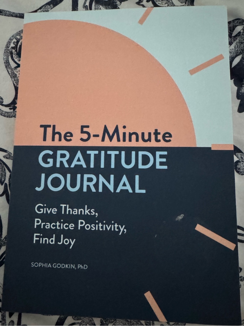 The 5-Minute Gratitude Journal - Peach & Light Blue Cover